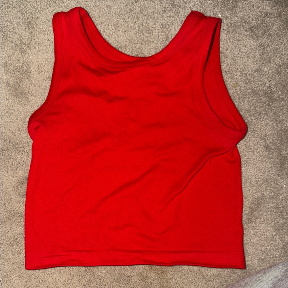 Red Sleeveless Women's Top